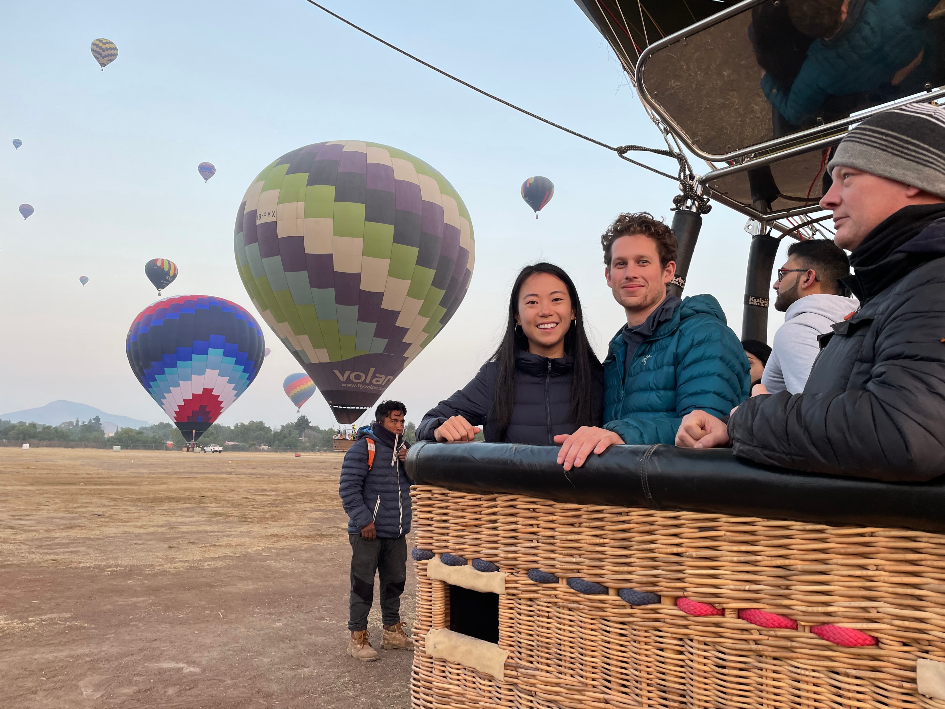 Teotihaucan Pyramids via Hot Air Balloon